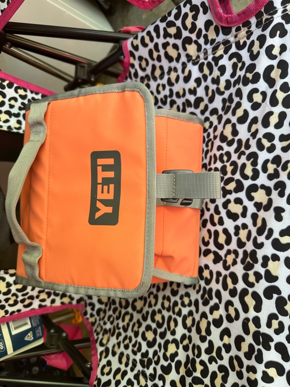 Yeti Orange Cooler Bag with Gray Trim
